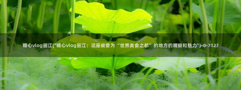 糖心Vlog搬运网站:糖心vlog丽江(